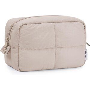 Quilted Makeup Bag Travel for Women Girl, Cute Cosmetic Bags Make up Organizer w